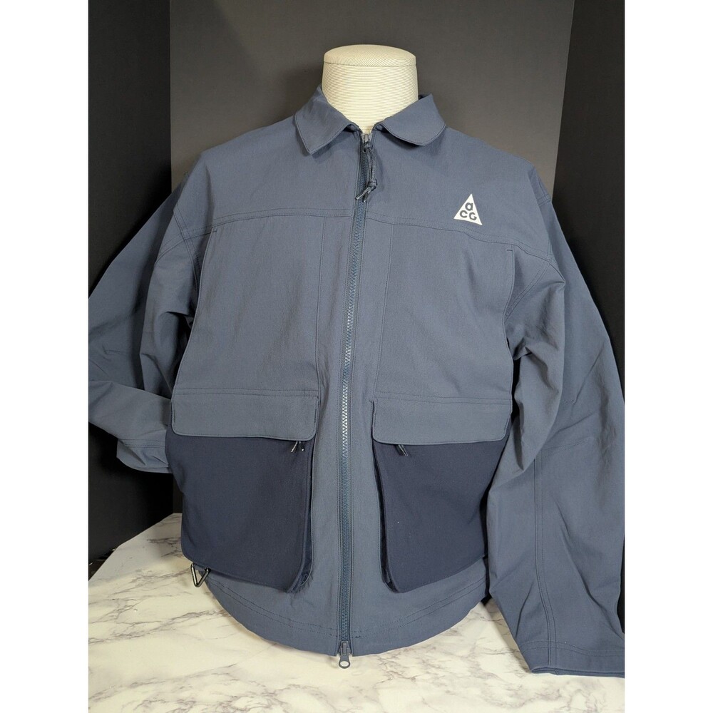 Nike ACG "Smith Summit" Men's UV Full Zip Jacket Blue Size Medium HV0598-437